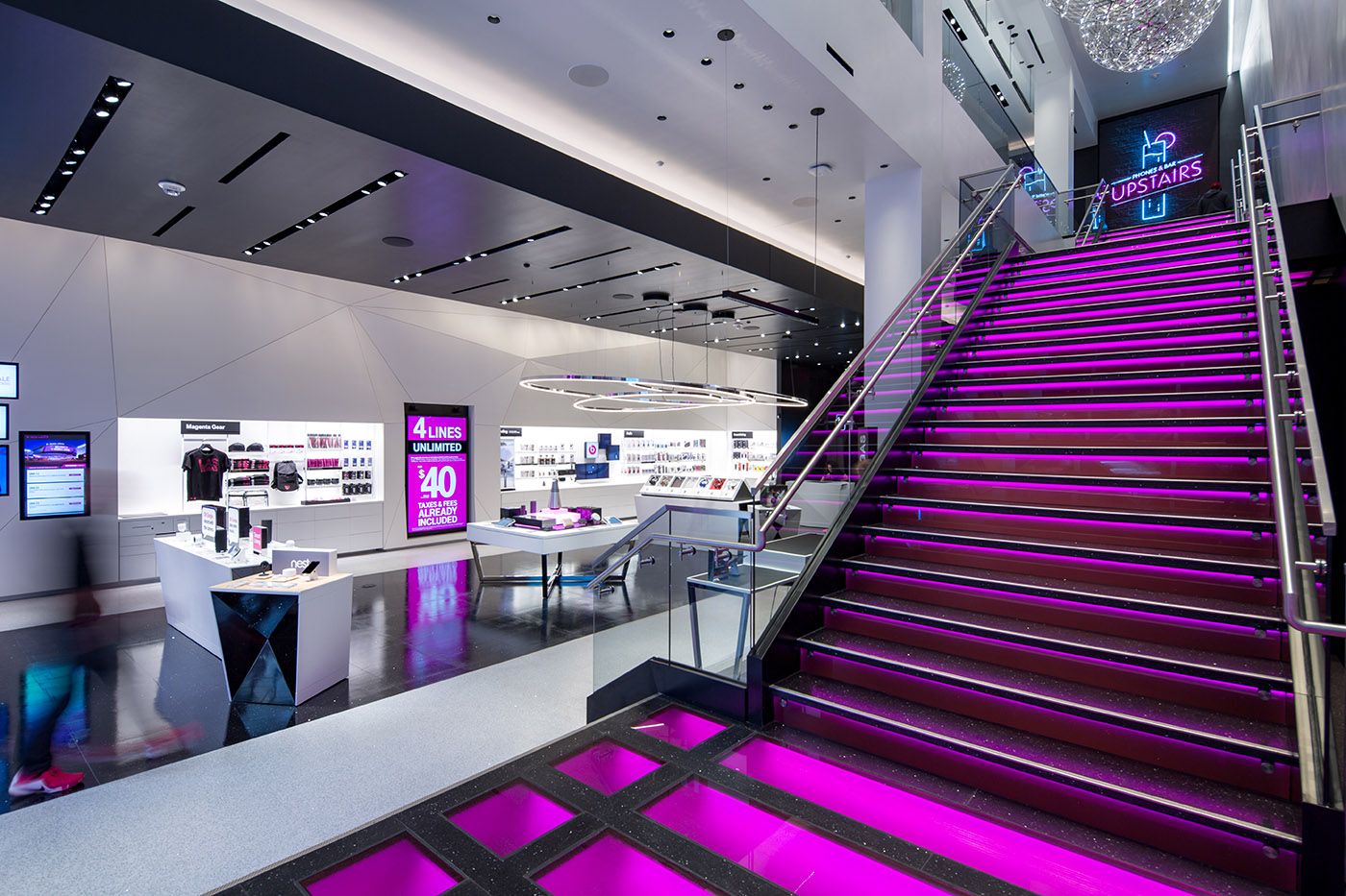 Magenta is Everywhere at T-Mobile's Signature Store on The Strip - DC  Building Group